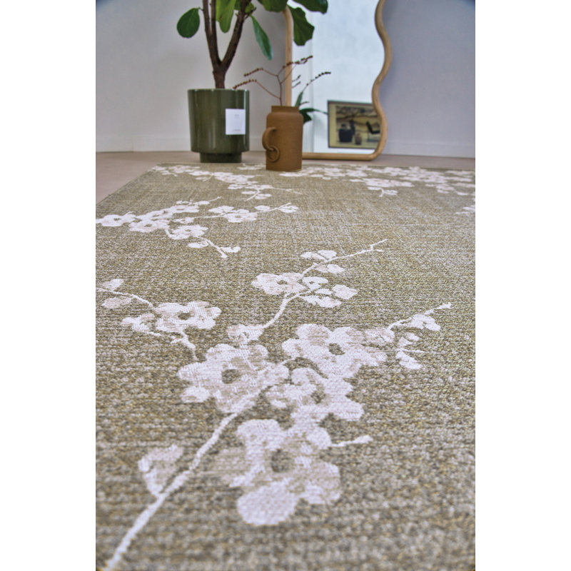 Floral Recycled P.E.T Area Rug, Rectangle 80 x 150cm