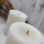 Bougie pilier de cire blanche 4 "non parfumée Elyon, durée de combustion de 40 heures