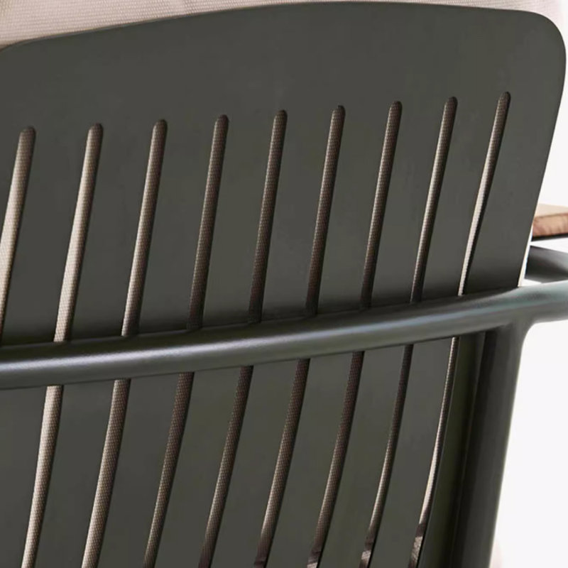 Chaise longue d'extérieur imperméable à l'eau, Beige, Noir