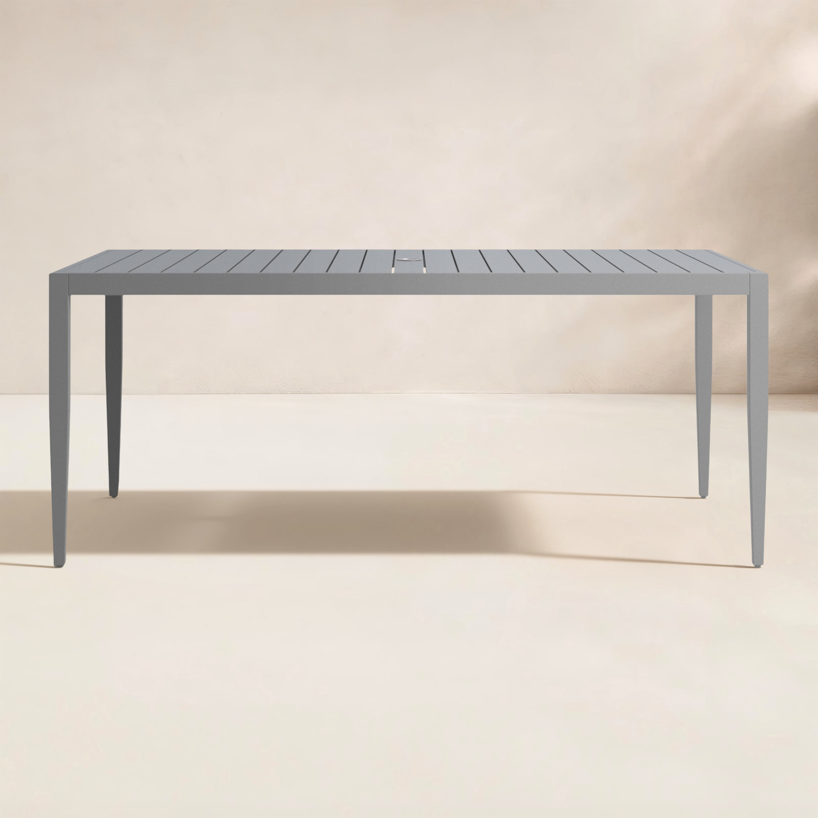 Whitman Outdoor Dining Table, Gray