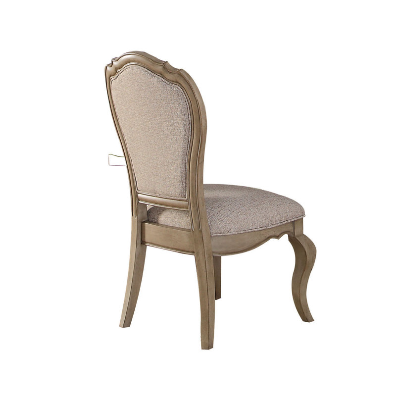 Chaise d'appoint capitonnée beige