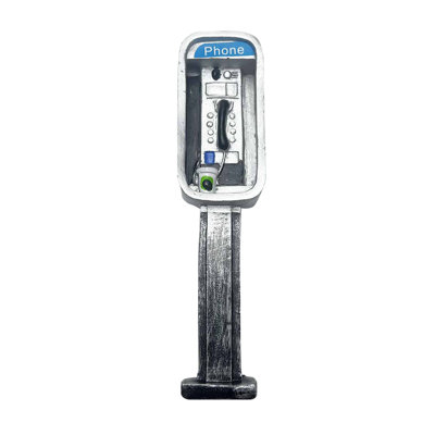 Mini Public Telephone Booth Metal Ornaments Mini Telephone Booth
