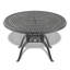 Ensemble de 5 meubles de patio en aluminium coulé avec cadre noir et coussins de siège bleus-2116316169