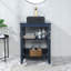 Ensemble de meuble-lavabo simple 24 po 2 portes avec plateau en céramique 24 po Modern-877673760