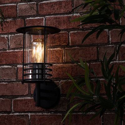 Spruce Head Black Outdoor Wall Lantern