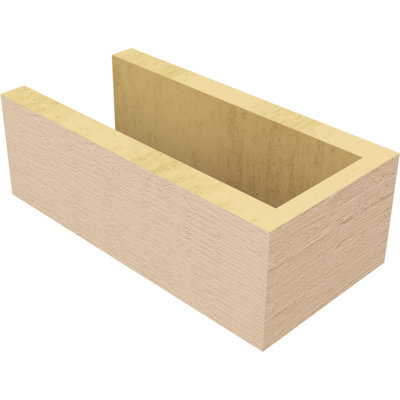 Block Block Woodgrain TimberThane Raider Tail, apprêté brun clair