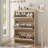  Shoe Cabinet with 3 Flip Drawers, Wooden Shoe Cabinet with Adjustable Shelf, Shoe Storage for Entryway, Hidden Shoe Cabinet for Hallway, Living Room, Natural Oak-1708437955