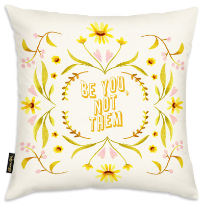Be You Not Them Throw Pillow Cover & Insert