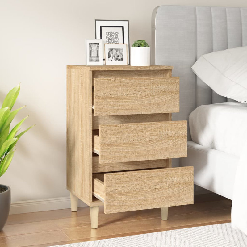 Laci-May 40cm W Bedside Table, Beige