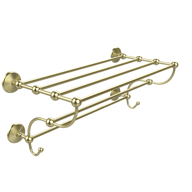 Marchmont Metal Bracket Shelf, Satin Brass, 12" H x 24" W x 14" D