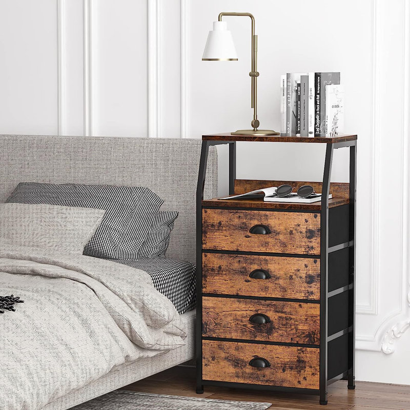 Aachal 16.1'' W Metal Nightstand