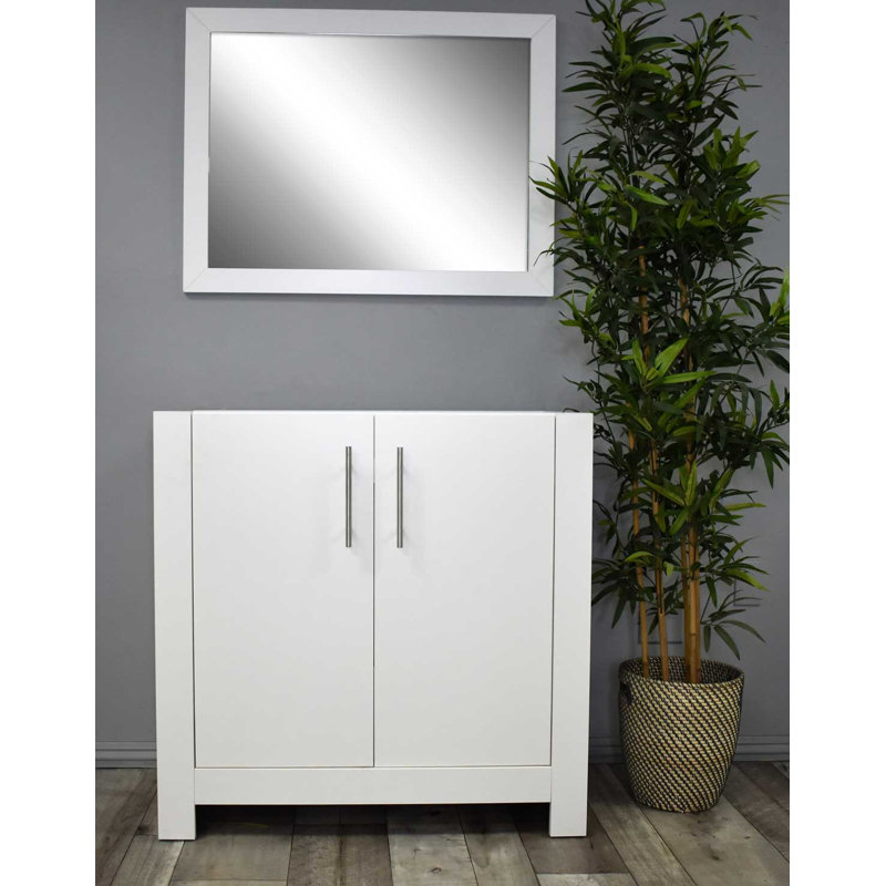 Austin 35.25'' Single Bathroom Vanity Base Only, White