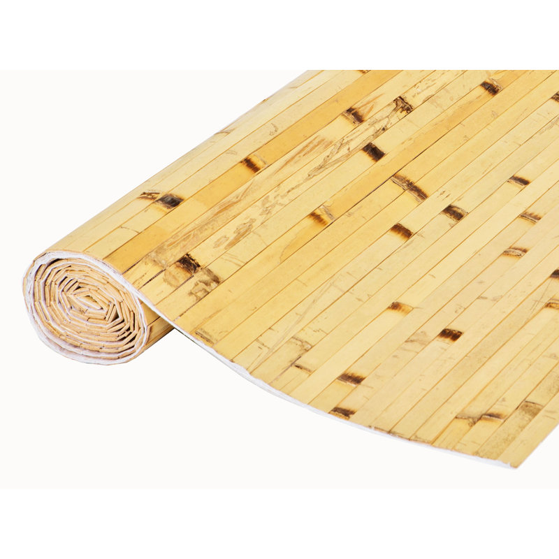 Natural Burnt Bamboo Wainscoting Wall Paneling, 4 ft x 8 ft