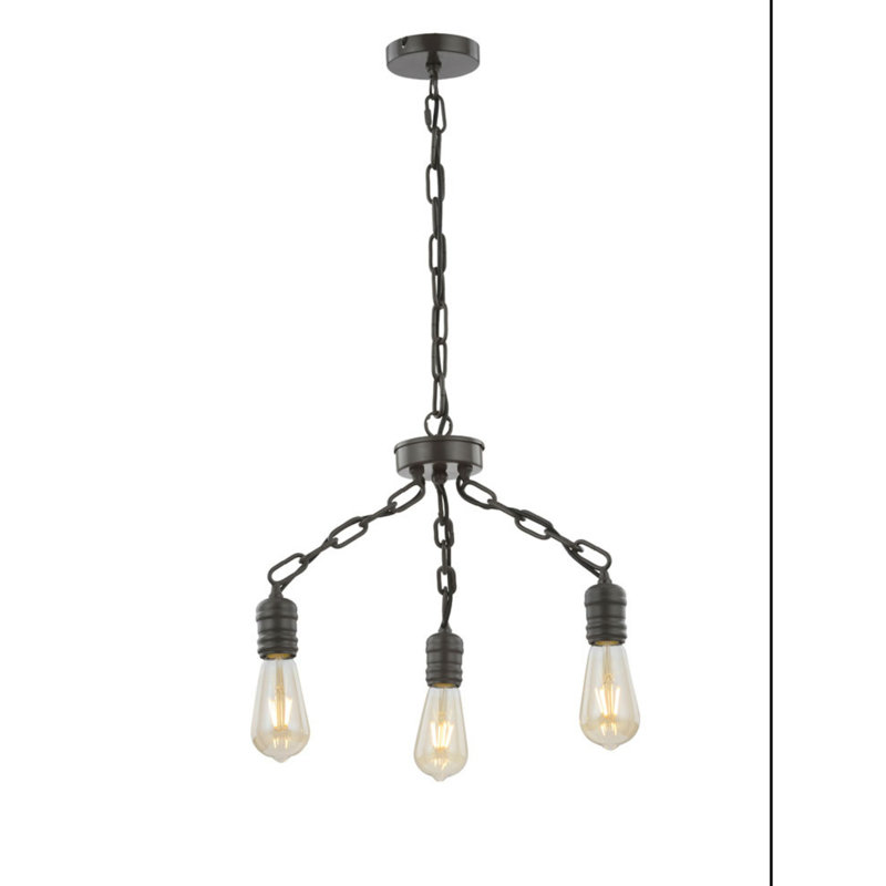 Humfleet 3 - Light Antique Iron Kitchen Island Pendant