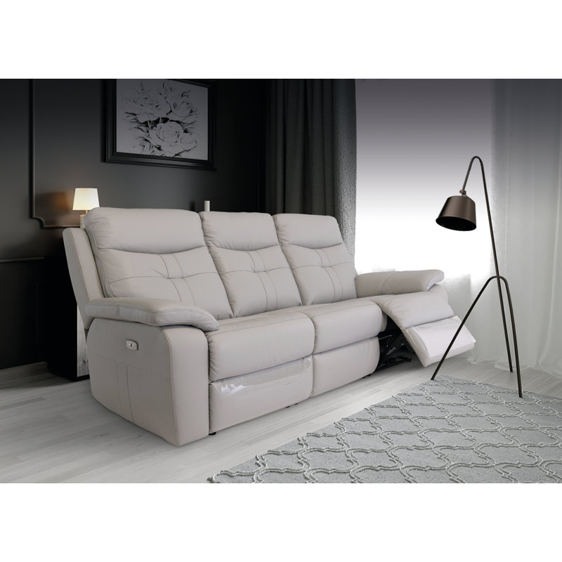 Napoli 3 Seater Electric Reclining Sofa, Light Grey
