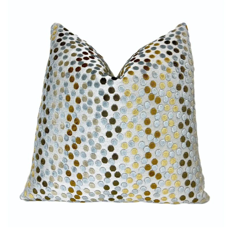 Housse de coussin Confetti, H 20 po x l 20 po, Doré