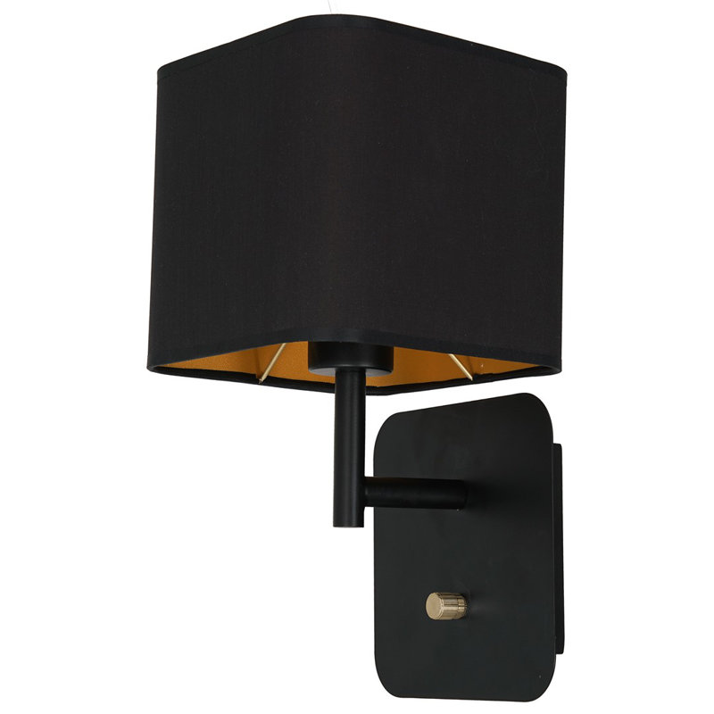 Napoli Steel Armed Sconce, Black/Gold