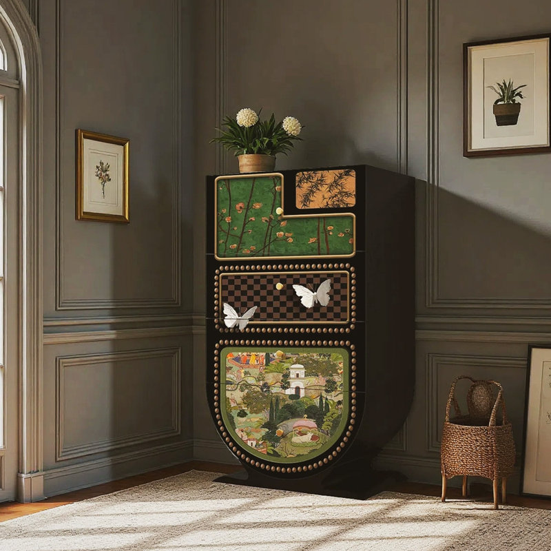 Armoire d'appoint moderne en bois massif