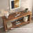 63 Inches Narrow Console Table, 2-tier Long Sofa Tables Behind Couch Table, Farmhouse Foyer Tables For Entryway, Hallway, Living Room-384551097