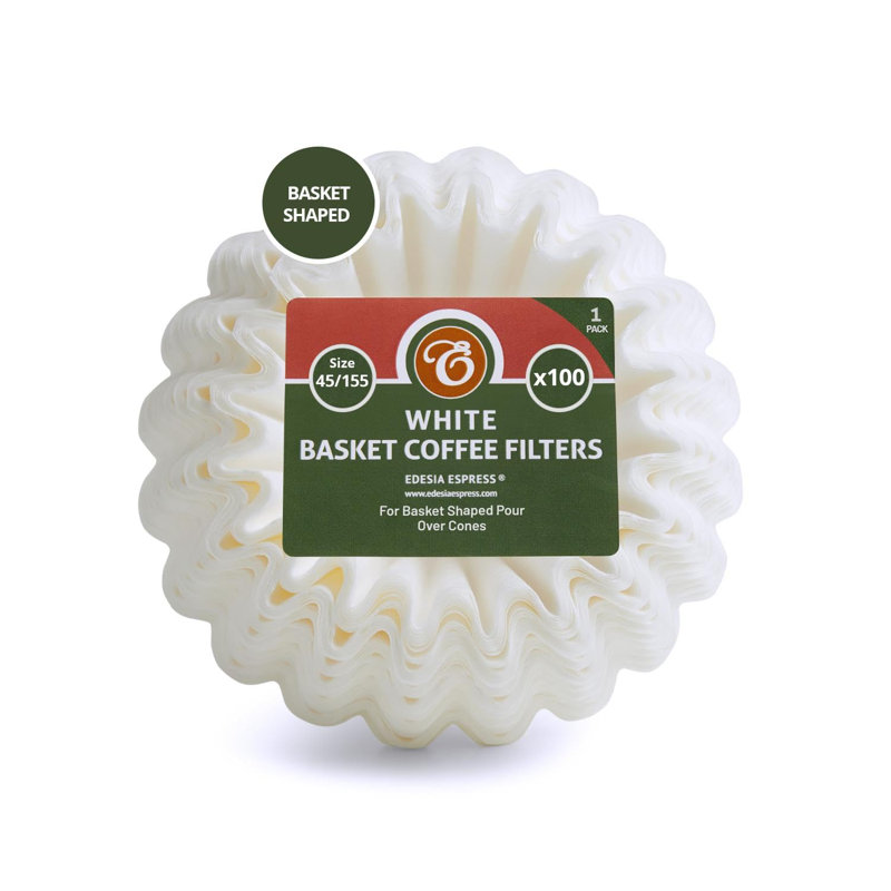 100 Size 45/155 White Basket Coffee Filters