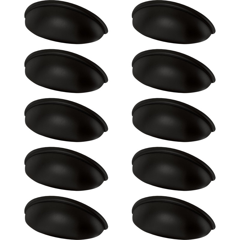 3" Center Cup Pull Multipack, Matte Black