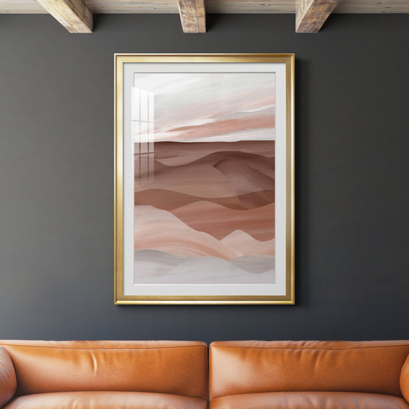 Sedona Valley, reproduction encadrée de qualité supérieure - prête à être accrochée, H 30,5 po x l 42,5 po x P 1,5 po, Or