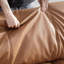 Causeuse coussin orange en cuir véritable-1837454956