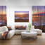 Eaux de mer teintées oranges au coucher de soleil, reproduction de photo sur toile tendue-26164282-33288063