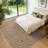 Washable Area Rug 5x7 Modern Striped Easy Jute Rug, Non-Shedding Low Pile Indoor Outdoor Carpet, Contemporary Floor Mats, Easy Cleaning Rug-676948603-676948600