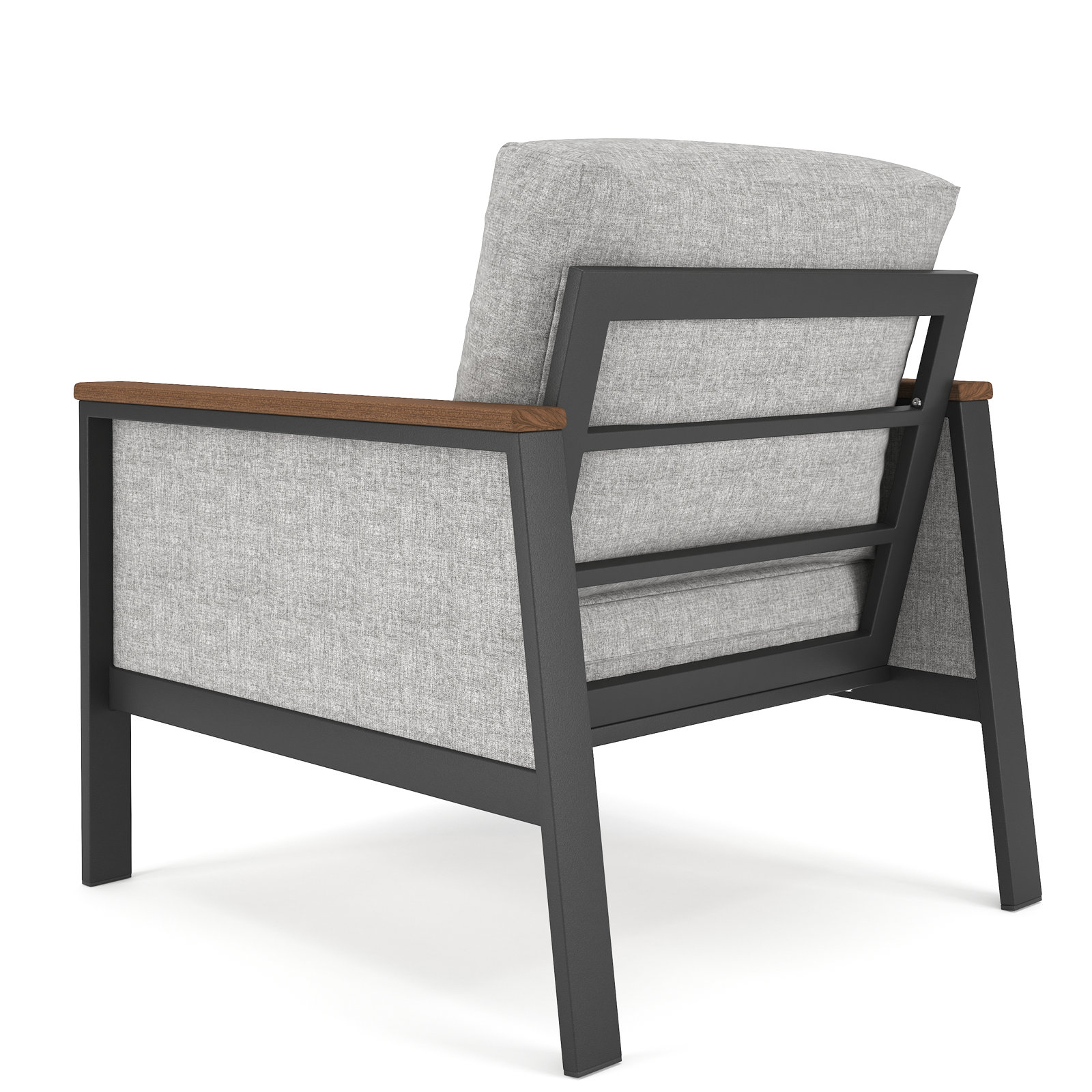 Townsend Sunbrella® Patio Lounge Chair, Canvas Granite, Brown/Canvas Granite