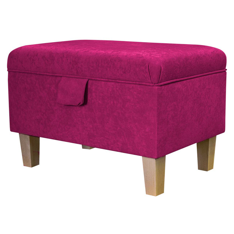 50.8cm Wide Rectangle Solid Colour Footstool Ottoman with Storage