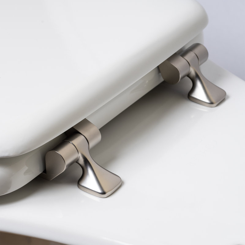 Mayfair 44CP avec système de fixation de siège et charnières STAY-TITE, ROND, blanc, Nickel brossé