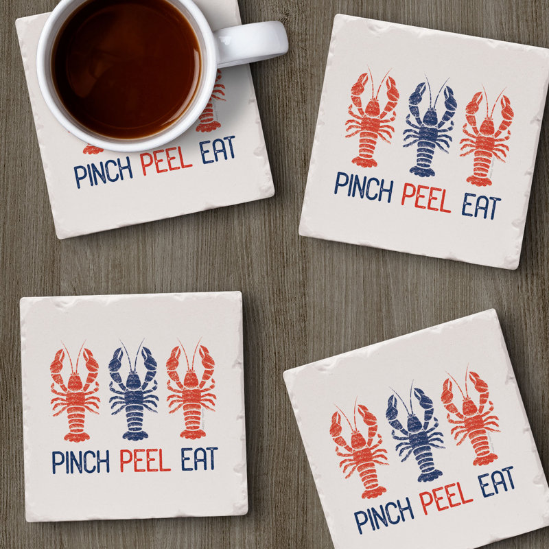 Ensemble de 4 sous-verres Pinch Peel Eat
