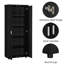 Armoire de rangement haute de luxe, armoire haute 71,25 po avec 2 portes et tablettes réglables, rangement autoportant pour la salle de bain, le bureau et la maison-94193482