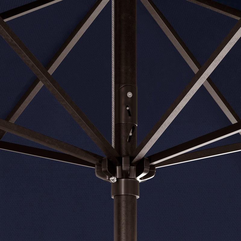 Parasol de marché 7 pi 5 po Milinda, Bleu marine-oléfine