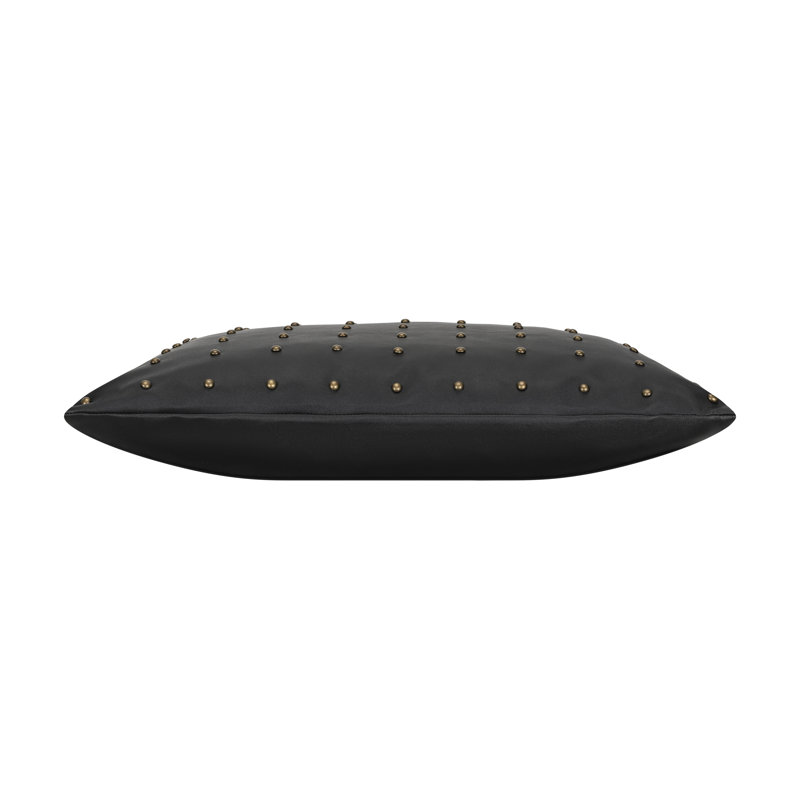 Riley Studded Black Lumbar Pillow