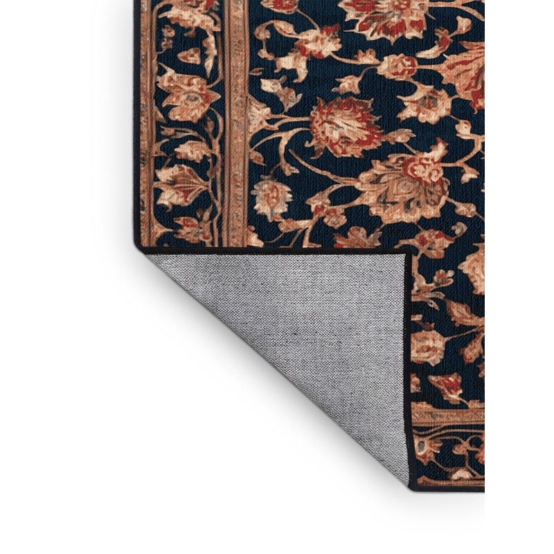 Tapis persan gris lavable à la machine, Carré 3 pi