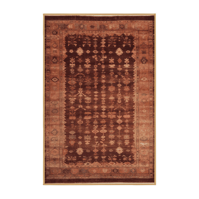 Tapis brun lavable à la machine, Tapis de couloir 2 pi x 5 pi