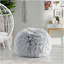 Fauteuil à billes gris en fausse fourrure de 3 pieds, gris