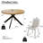 46.4" Round Table Set Of 4 , Modern Kitchen Table Set, Mdf Dining Table With Dining Chairs-169427396