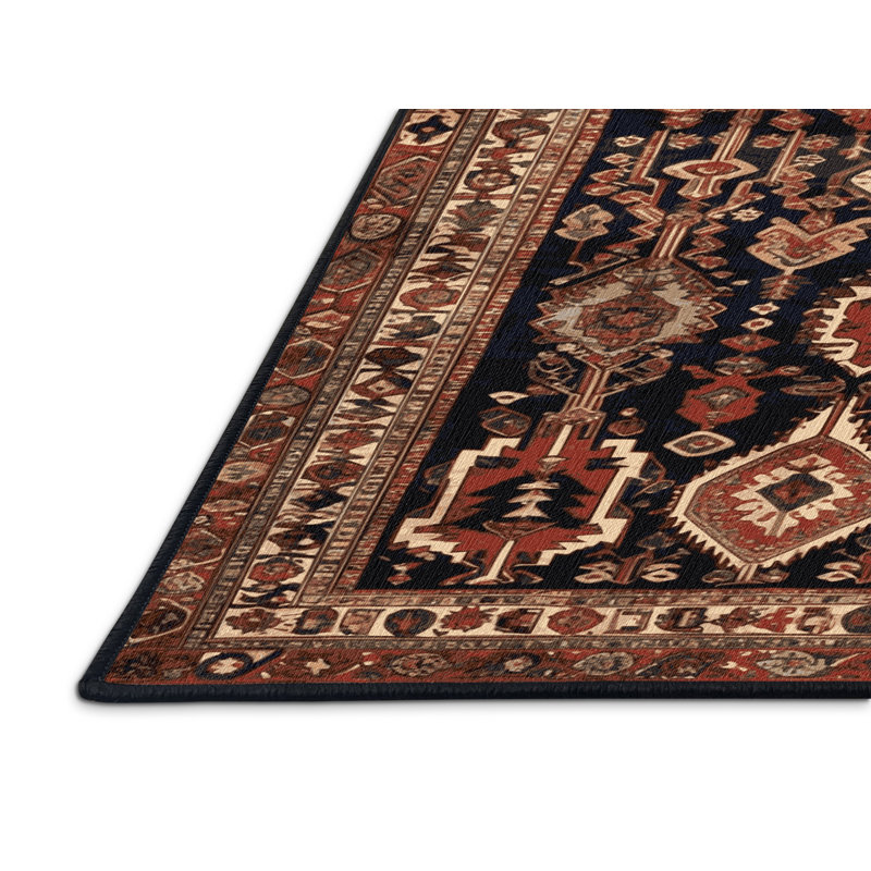 Tapis brun lavable à la machine, Rectangle 7 pi x 9 pi