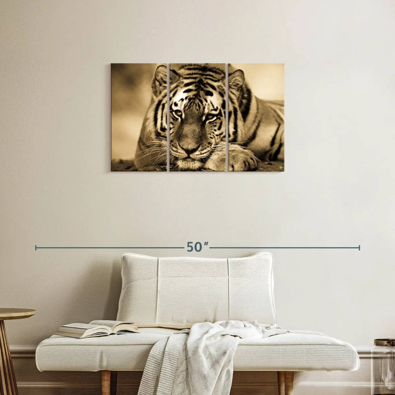 Tigre féroce III, H 20 po x l 33 po
