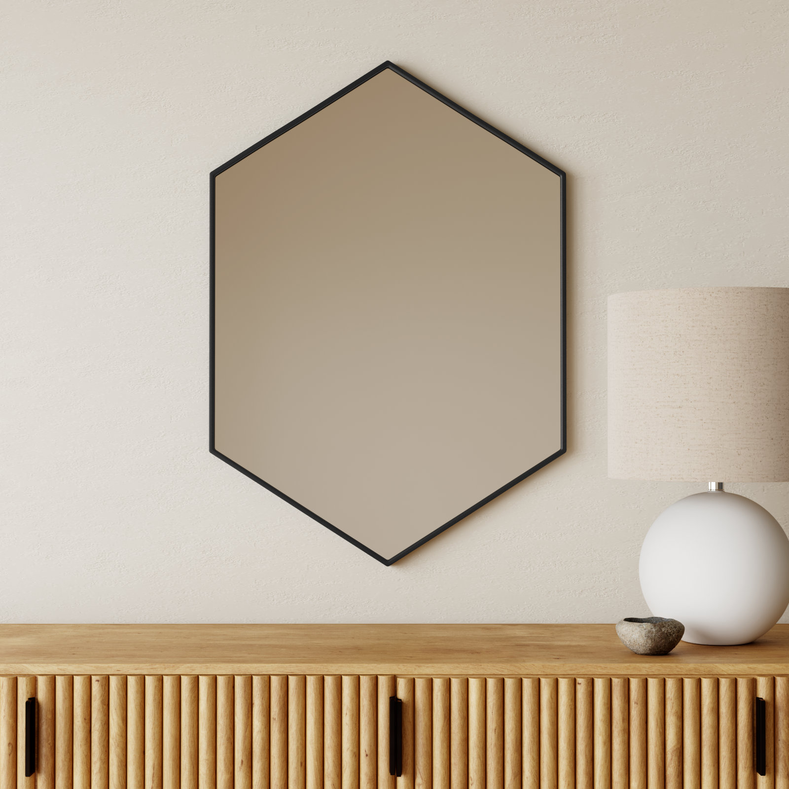 Sabine 41" Accent Mirror, 34" x 24", Black
