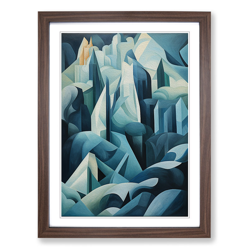 Glacier Dadaism No.2 - Framed Print, Walnut, 46cm H x 34cm W x 2cm D