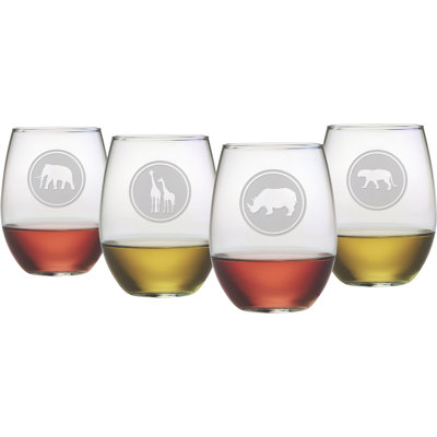 Ensemble de verres à vin sans pied 21 oz 4 pièces africain