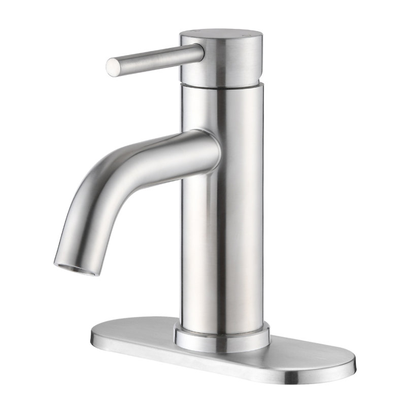 Robinet de salle de bain à un trou, Nickel brossé
