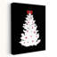 White Christmas Tree Abstract Classic Minimalist Christmas Tree Winter Landscape Wall Art Print 1 Piece Wrapped Canvas Wall Art-983420877