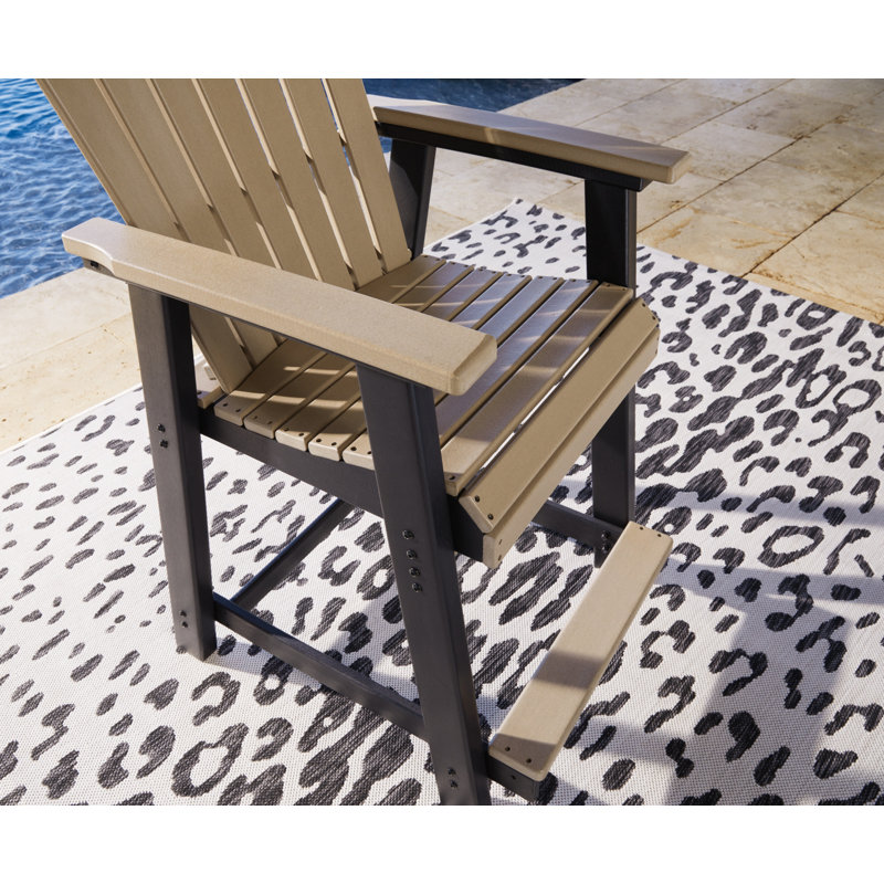Tabouret de bar 30 po Chrisann, Noir, Marron clair