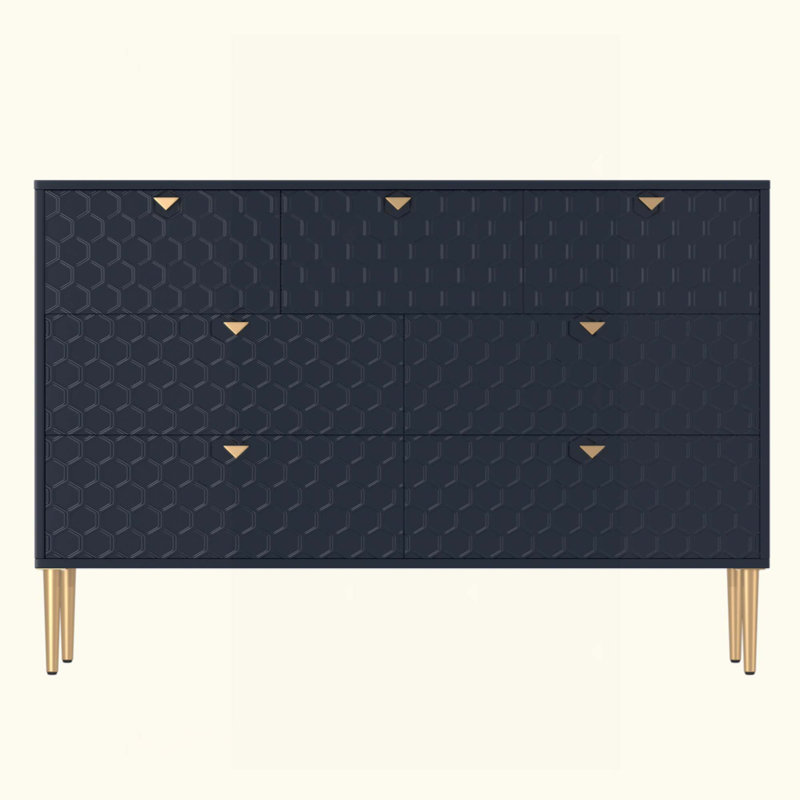 Armoire d'appoint avec 7 tiroirs Modern, Bleu