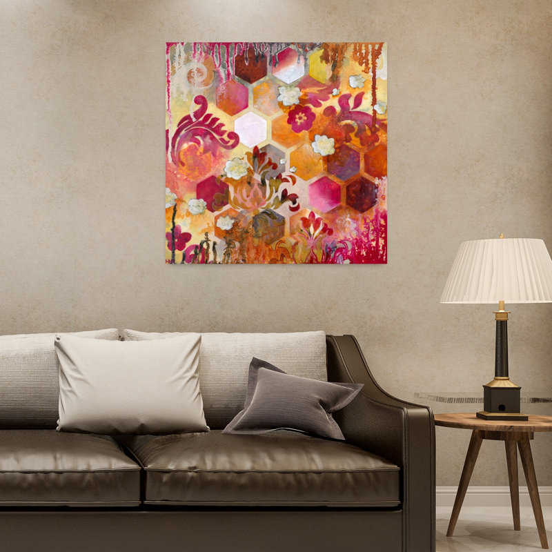Eurydice, art abstrait contemporain, H 32 po x l 32 po